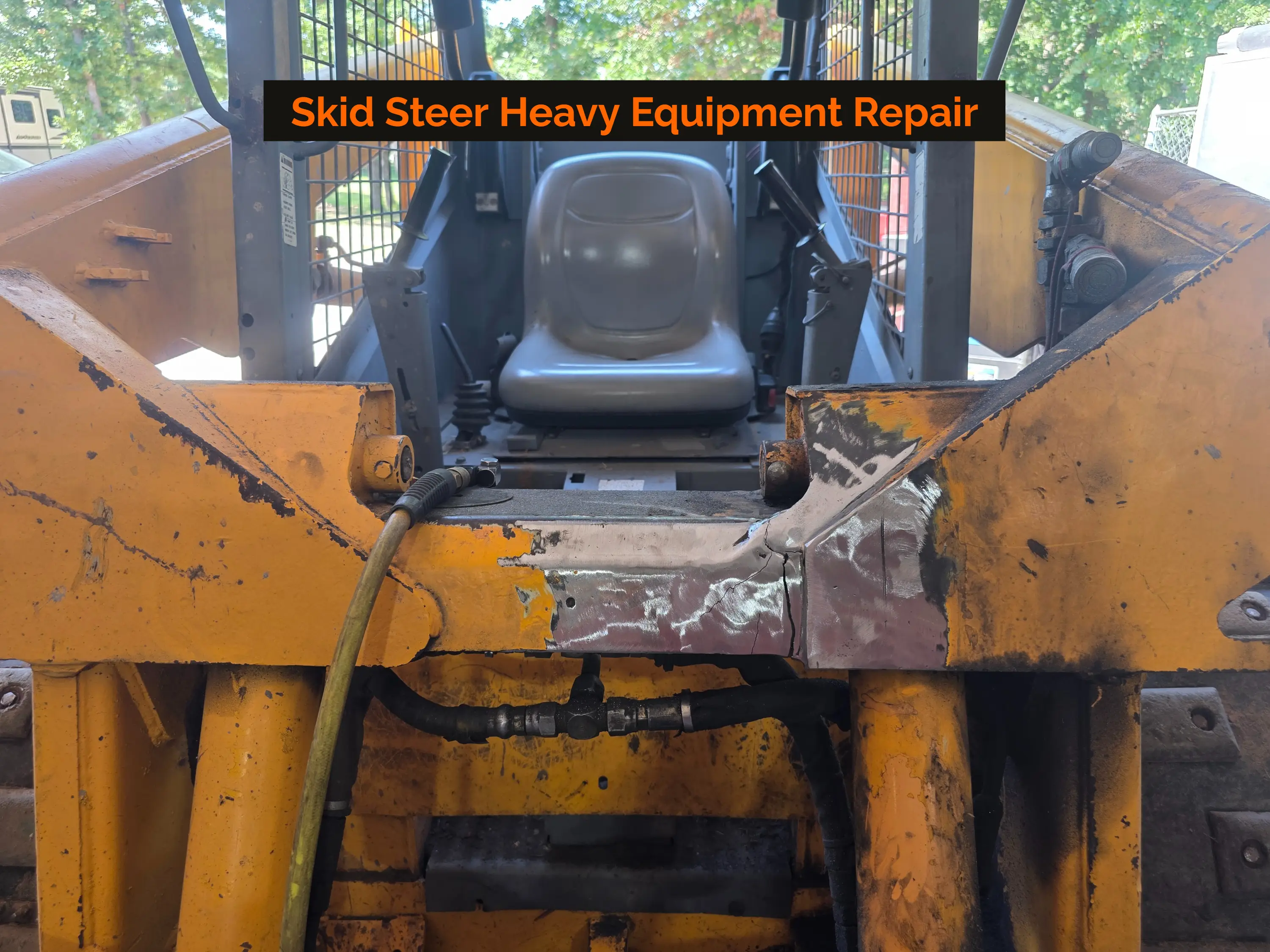 Close-up of a structural weld on heavy equipment by Russell MetalWRX in Oklahoma